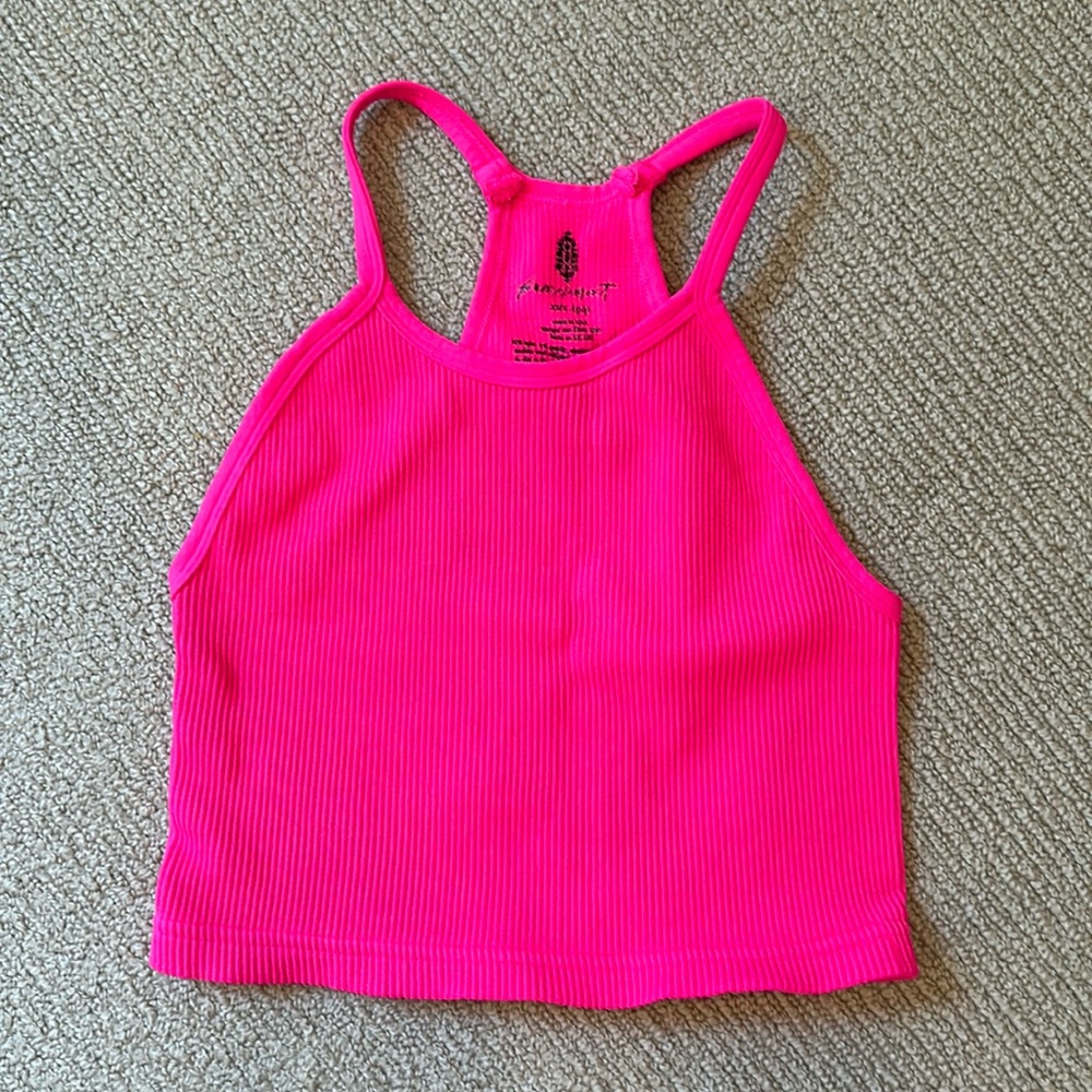 fp movement happiness runs crop tank hot pink